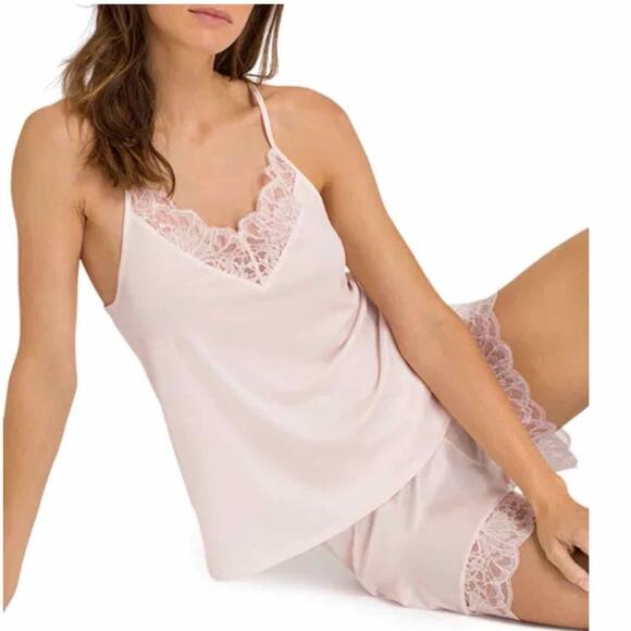 Hanro Mae Pajama Set Cami Short Size Small Bonbon - Picture 9 of 12